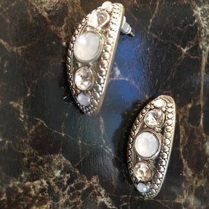 Silver stud earrings